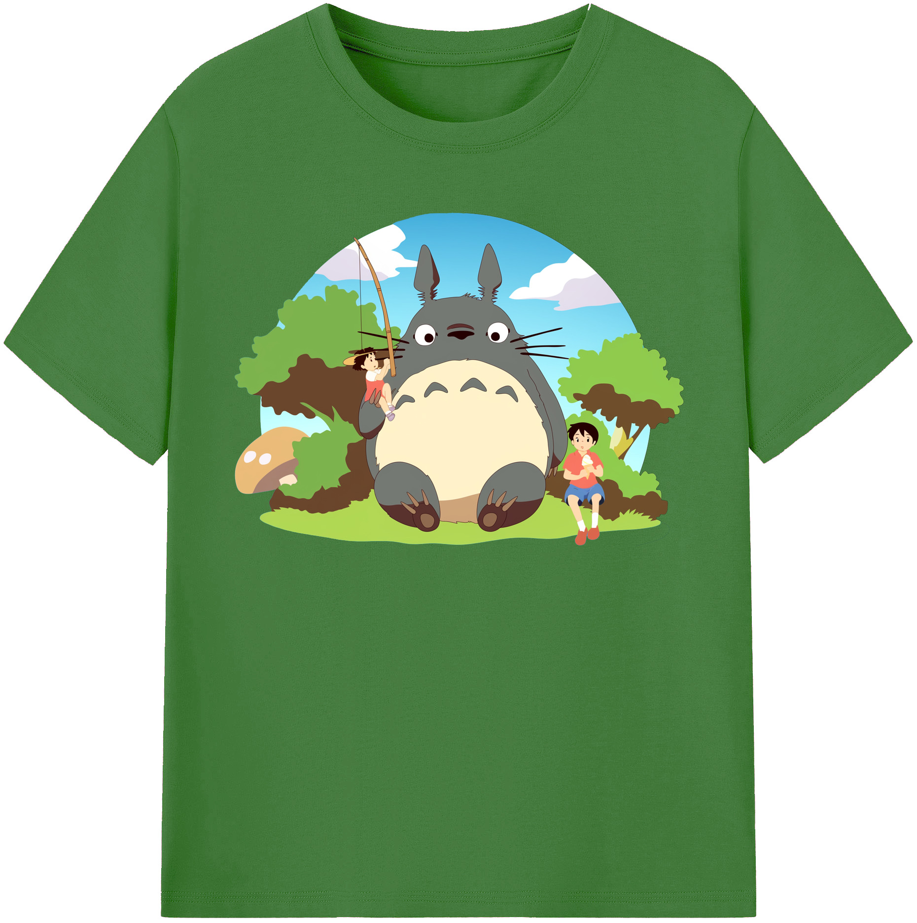 （画像用） となりのトトロ 草壁メイ 草壁サツキ My Neighbor Totoro Satsuki Kusakabe Mei Kusakabe レディースカジュアルプリントTシャツ（綿100％）